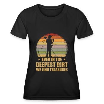 Dirt Fishing Probe Detector Sondler - Women's Functional T-Shirt - black - Front - AI Model Female 172 light (172cm)