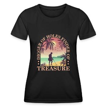 Dirt Fishing Probe Detector Sondler - Women's Functional T-Shirt - black - Front - AI Model Female 172 light (172cm)