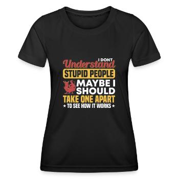 Drache Drachen Design Fabelwesen Phantasie - Frauen Funktions-T-Shirt - Schwarz - Vorne - AI Model Female 172 light (172cm)