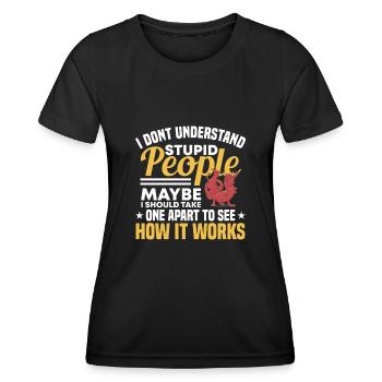 Drache Drachen Design Fabelwesen Phantasie - Frauen Funktions-T-Shirt - Schwarz - Vorne - AI Model Female 172 light (172cm)