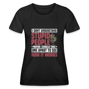 Drache Drachen Design Fabelwesen Phantasie - Frauen Funktions-T-Shirt - Schwarz - Vorne - AI Model Female 172 light (172cm)