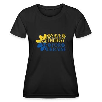 Ukraine Ukrainiens Drapeau ukrainien - T-shirt sport Femme - noir - Devant - AI Model Female 172 light (172cm)