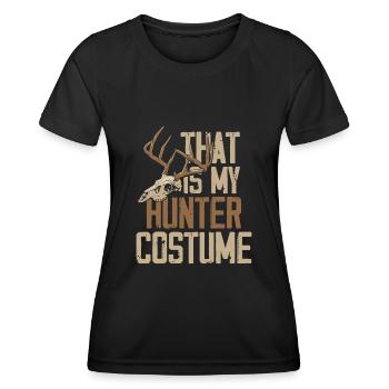 Chasseur de cerfs Buck Halloween - T-shirt sport Femme - noir - Devant - AI Model Female 172 light (172cm)