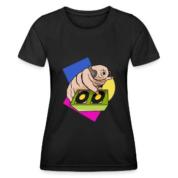 Tardigrade Party DJ Techno Wasserbär - T-shirt sport Femme - noir - Devant - AI Model Female 172 light (172cm)