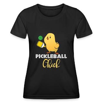 Pickleball-Chic, Pickleball-Spieler - Frauen Funktions-T-Shirt - Schwarz - Vorne - AI Model Female 172 light (172cm)