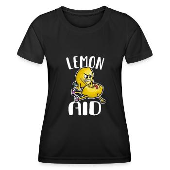 Lemon Aid Lustige Sprüche Limo Limonade - Frauen Funktions-T-Shirt - Schwarz - Vorne - AI Model Female 172 light (172cm)