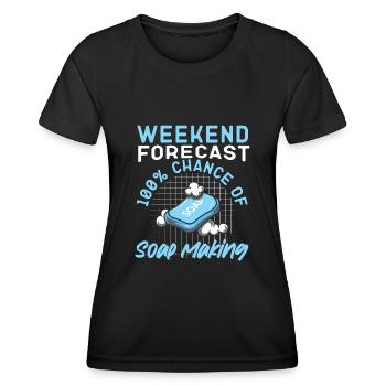 Soap Making Crafting Weekend - Women's Functional T-Shirt - black - Front - AI Model Female 172 light (172cm)