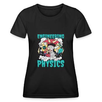 Physik Physiker - Frauen Funktions-T-Shirt - Schwarz - Vorne - AI Model Female 172 light (172cm)
