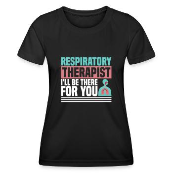 Respiratory therapists Respiratory therapist Occupational therapists - Women's Functional T-Shirt - black - Front - AI Model Female 172 light (172cm)