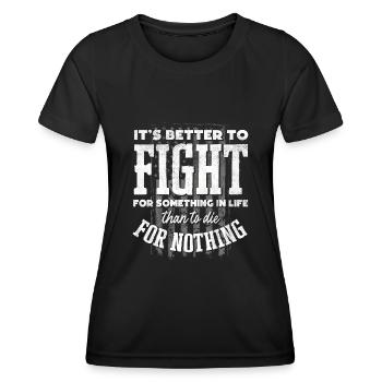 US patriotic quotes, patriot, patriots - Women's Functional T-Shirt - black - Front - AI Model Female 172 light (172cm)