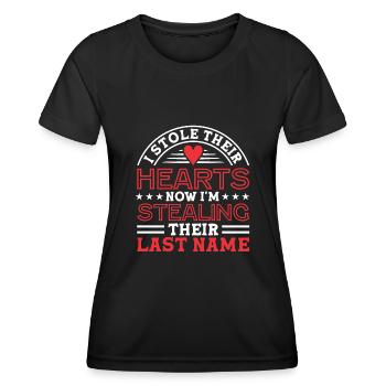 Adopte Adopte Père adopteur Mère adoptive - T-shirt sport Femme - noir - Devant - AI Model Female 172 light (172cm)