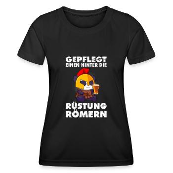 Gepflegt einen hinter die Rüstung römern Malle - Frauen Funktions-T-Shirt - Schwarz - Vorne - AI Model Female 172 light (172cm)