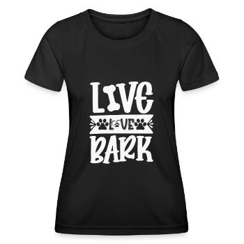 Vie Amour Aboiements - T-shirt sport Femme - noir - Devant - AI Model Female 172 light (172cm)