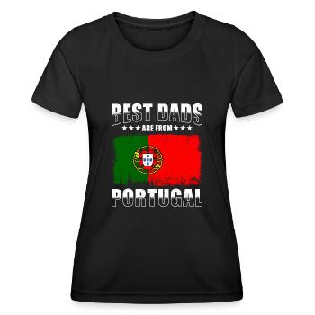 Portugiesischer Vater Beste Väter Porgutal - Frauen Funktions-T-Shirt - Schwarz - Vorne - AI Model Female 172 light (172cm)