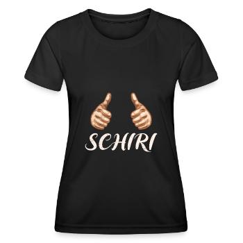 Schiri Schiedsrichter - Frauen Funktions-T-Shirt - Schwarz - Vorne - AI Model Female 172 light (172cm)