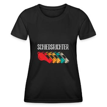 Schiedsrichter Evolution Schiri - Frauen Funktions-T-Shirt - Schwarz - Vorne - AI Model Female 172 light (172cm)