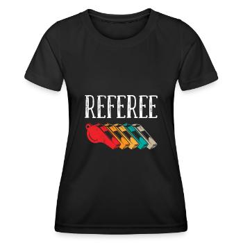 Schiedsrichter Evolution Schiri - Frauen Funktions-T-Shirt - Schwarz - Vorne - AI Model Female 172 light (172cm)