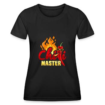 Chili Master - Frauen Funktions-T-Shirt - Schwarz - Vorne - AI Model Female 172 light (172cm)