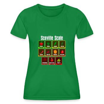 Scoville Skala Habanero Chili Liebhaber - Frauen Funktions-T-Shirt - Kelly Green - Vorne - AI Model Female 172 dark (172cm)