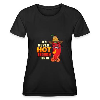Mexikanisches Food Habanero-Chili-Liebhaber - Frauen Funktions-T-Shirt - Schwarz - Vorne - AI Model Female 172 light (172cm)