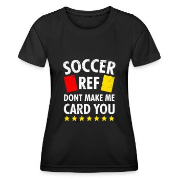Fußballschiedsrichter Fußball Schiri - Frauen Funktions-T-Shirt - Schwarz - Vorne - AI Model Female 172 light (172cm)