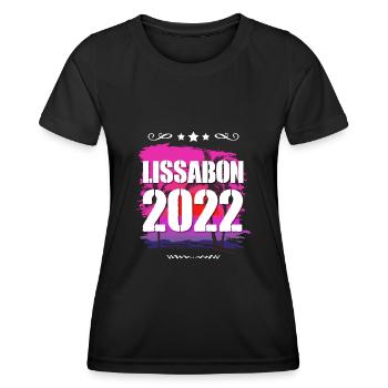 Lissabon 2022 - Frauen Funktions-T-Shirt - Schwarz - Vorne - AI Model Female 172 light (172cm)