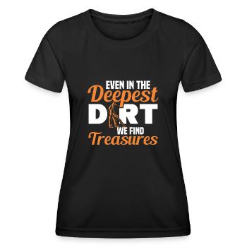 Dirt Fishing Probe Detector Sondler - Women's Functional T-Shirt - black - Front - AI Model Female 172 light (172cm)