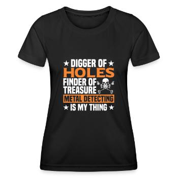 Dirt Fishing Probe Detector Sondler - Women's Functional T-Shirt - black - Front - AI Model Female 172 light (172cm)