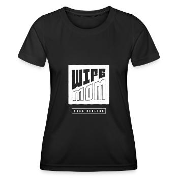 Wife Mom Boss Realtor Female Career Agents - Women's Functional T-Shirt - black - Front - AI Model Female 172 light (172cm)