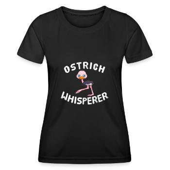 Ostrich Whisperer Strauß Vogelstrauß Vögel - Frauen Funktions-T-Shirt - Schwarz - Vorne - AI Model Female 172 light (172cm)