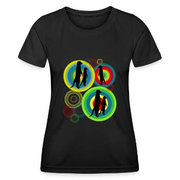 Meerkat Pictures Retro Meerkats - Women's Functional T-Shirt - black - Front - AI Model Female 172 light (172cm)