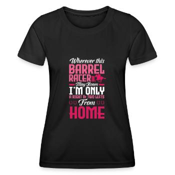 Fun Horse Racing Horse Racing Gift Idea - Women's Functional T-Shirt - black - Front - AI Model Female 172 light (172cm)