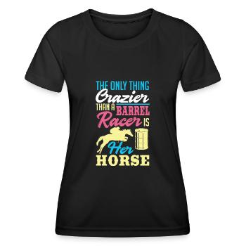 Fun Horse Racing Horse Racing Gift Idea - Women's Functional T-Shirt - black - Front - AI Model Female 172 light (172cm)