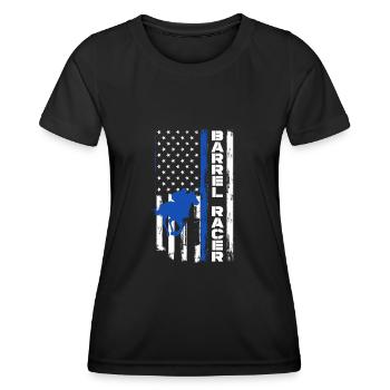 Lustige Pferderennen Pferderennen Geschenkidee - Frauen Funktions-T-Shirt - Schwarz - Vorne - AI Model Female 172 light (172cm)