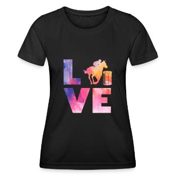 Lustige Pferderennen Pferderennen Geschenkidee - Frauen Funktions-T-Shirt - Schwarz - Vorne - AI Model Female 172 light (172cm)