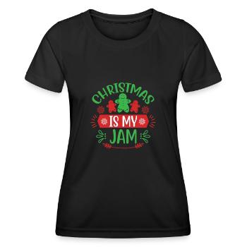 Noël est ma confiture - T-shirt sport Femme - noir - Devant - AI Model Female 172 light (172cm)