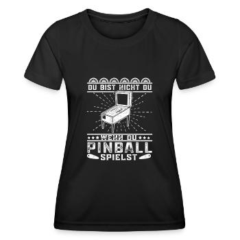 Pinball Flipperautomat Sammler Acrade Geschenk - Frauen Funktions-T-Shirt - Schwarz - Vorne - AI Model Female 172 light (172cm)