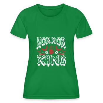 Horror King Scary Films Lover Halloween Fans - Women's Functional T-Shirt - kelly green - Front - AI Model Female 172 dark (172cm)
