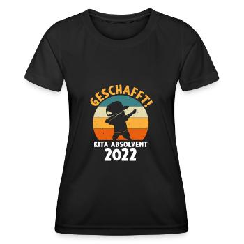 Bye Bye Kita Abgänger 2022 Kita Absolvent 2022 - Frauen Funktions-T-Shirt - Schwarz - Vorne - AI Model Female 172 light (172cm)