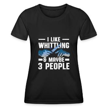 Whittler | Woddcarving - Women's Functional T-Shirt - black - Front - AI Model Female 172 light (172cm)