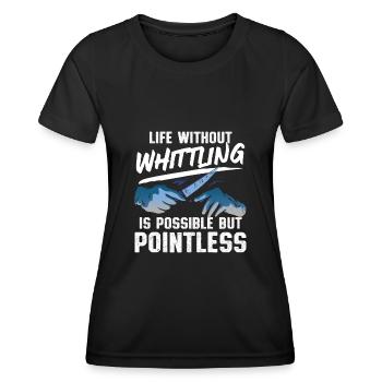 Whittler | Woddcarving - Women's Functional T-Shirt - black - Front - AI Model Female 172 light (172cm)