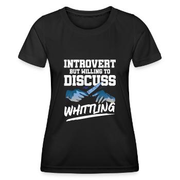 Whittler | Woddcarving - Women's Functional T-Shirt - black - Front - AI Model Female 172 light (172cm)