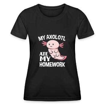 Axolotl Homework - Women's Functional T-Shirt - black - Front - AI Model Female 172 light (172cm)