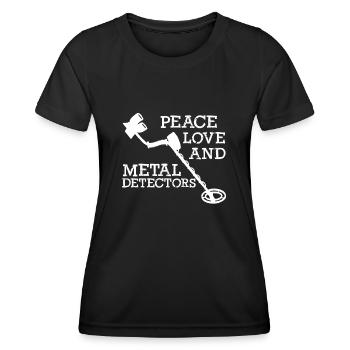 Sondeln lustig Metalldetektor Sondler - Frauen Funktions-T-Shirt - Schwarz - Vorne - AI Model Female 172 light (172cm)