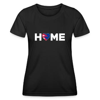 Nepal Heimat Nepal Flagge Nepal Liebe - Frauen Funktions-T-Shirt - Schwarz - Vorne - AI Model Female 172 light (172cm)
