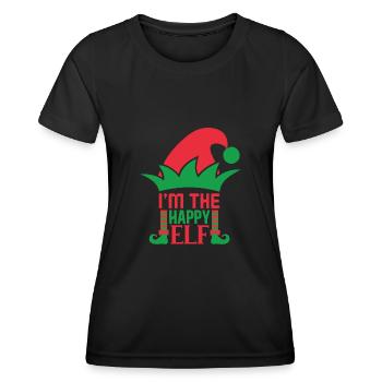 Je suis le joyeux elfe norvégien - T-shirt sport Femme - noir - Devant - AI Model Female 172 light (172cm)