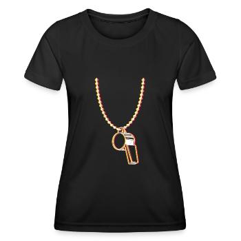 Whistle Referee's Whistle Referee - Women's Functional T-Shirt - black - Front - AI Model Female 172 light (172cm)