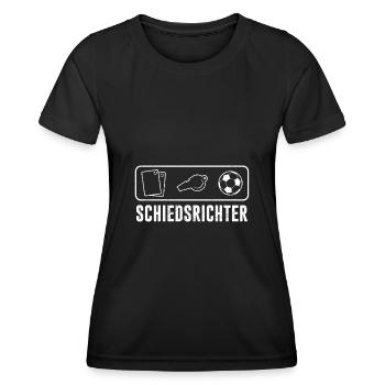 Schiedsrichter - Frauen Funktions-T-Shirt - Schwarz - Vorne - AI Model Female 172 light (172cm)