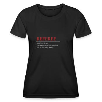 Schiedsrichter Definition Schiri - Frauen Funktions-T-Shirt - Schwarz - Vorne - AI Model Female 172 light (172cm)