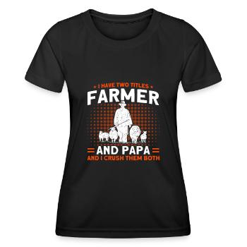 Schafzucht Landwirt Nutztier Schafe Geschenk - Frauen Funktions-T-Shirt - Schwarz - Vorne - AI Model Female 172 light (172cm)